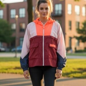 Under Armour Colorblock Jacket - Orange, Red, Gray